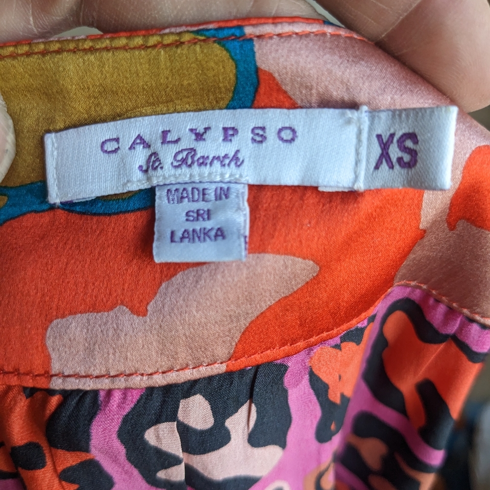 Calypso 'Helena Expressionist' Silk Mini View 6